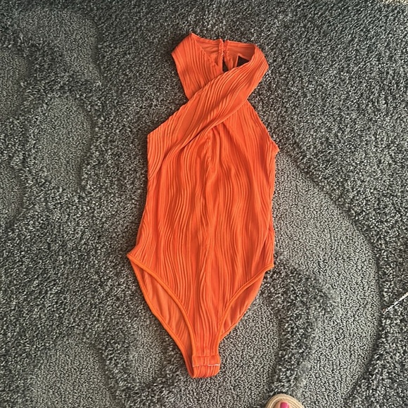 SHEIN Orange and Pink One Piece - Picture 6 of 10